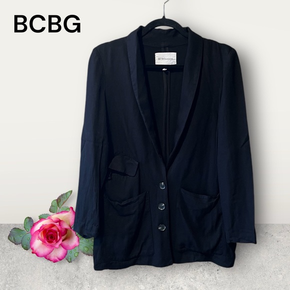 BCBGeneration Black Rayon Blazer - Picture 4 of 12